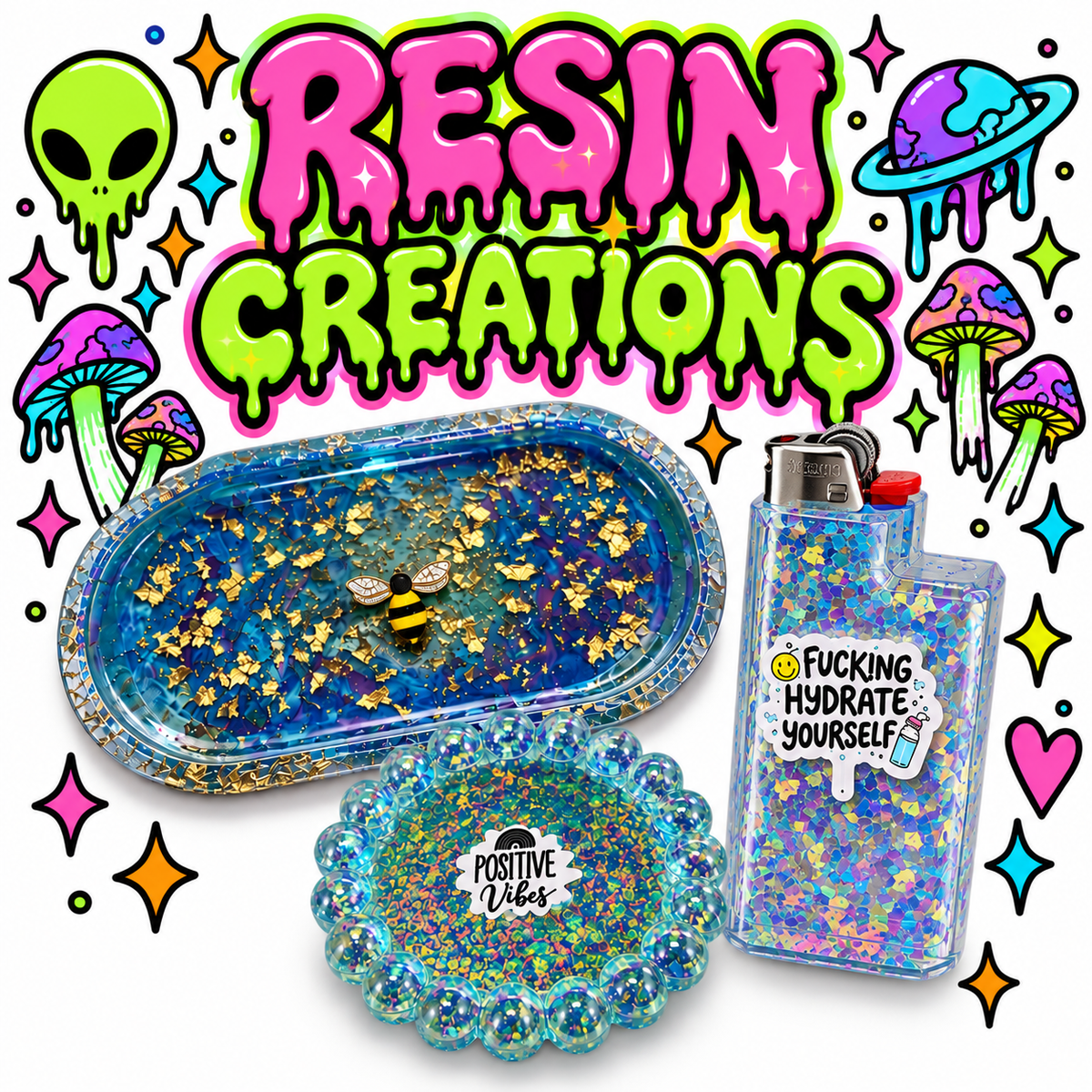 Lighter cases, trays, more resin creations
