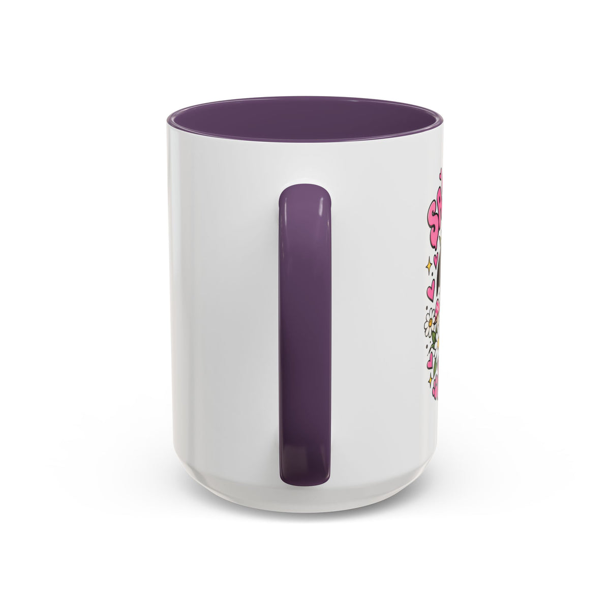 Cute Pit Bull Coffee Mug — "Pit Girl" Floral Accent Ceramic Mug (11/15oz)