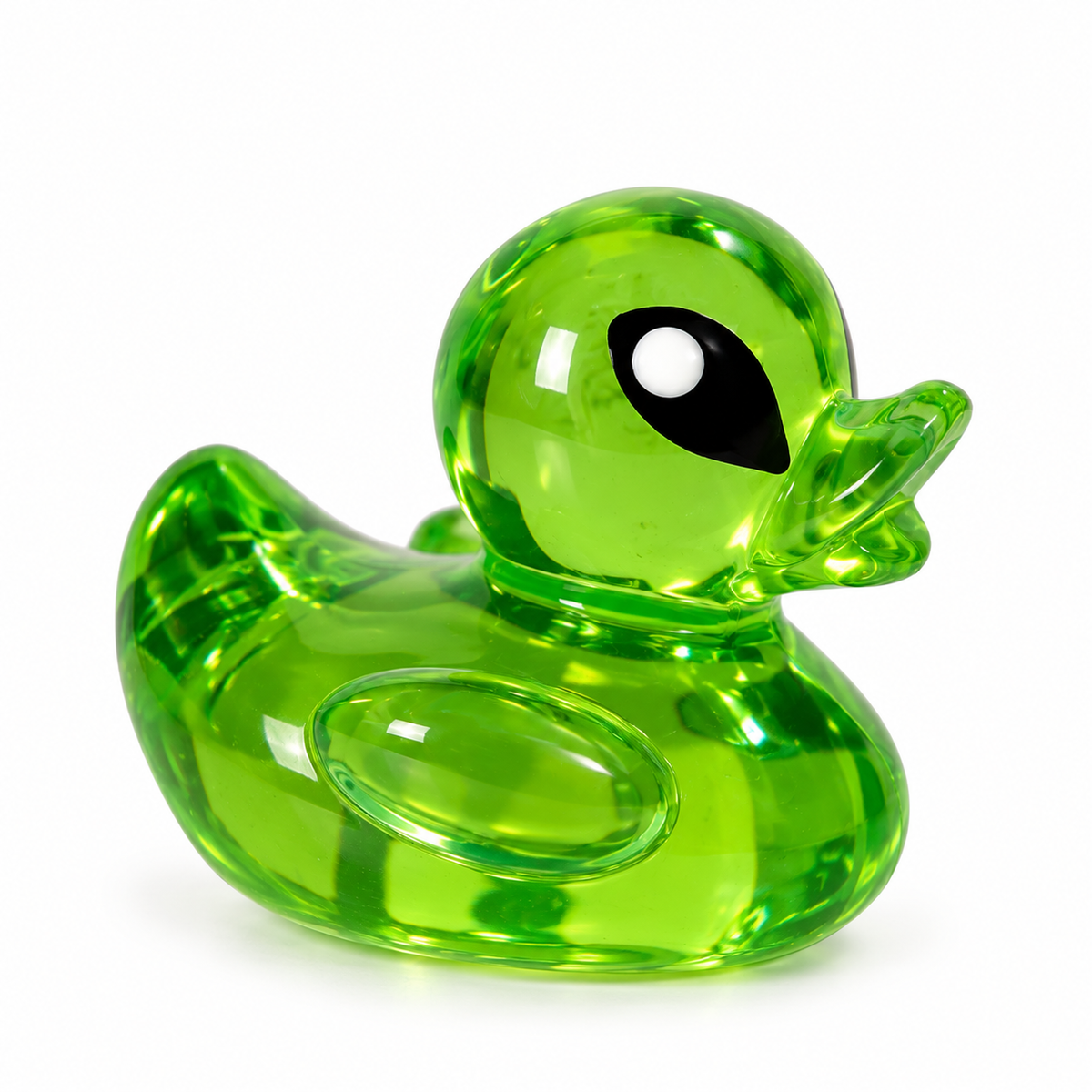 Neon Green Alien Duck Charms – Pack of 4 | DIY Craft Charms