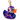 Purple Iridescent Duck Charms – Pack of 4 | Glitter DIY Charms