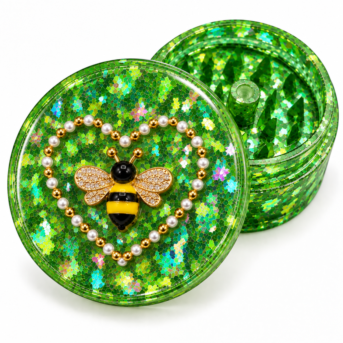 Holographic Bee Resin Grinder