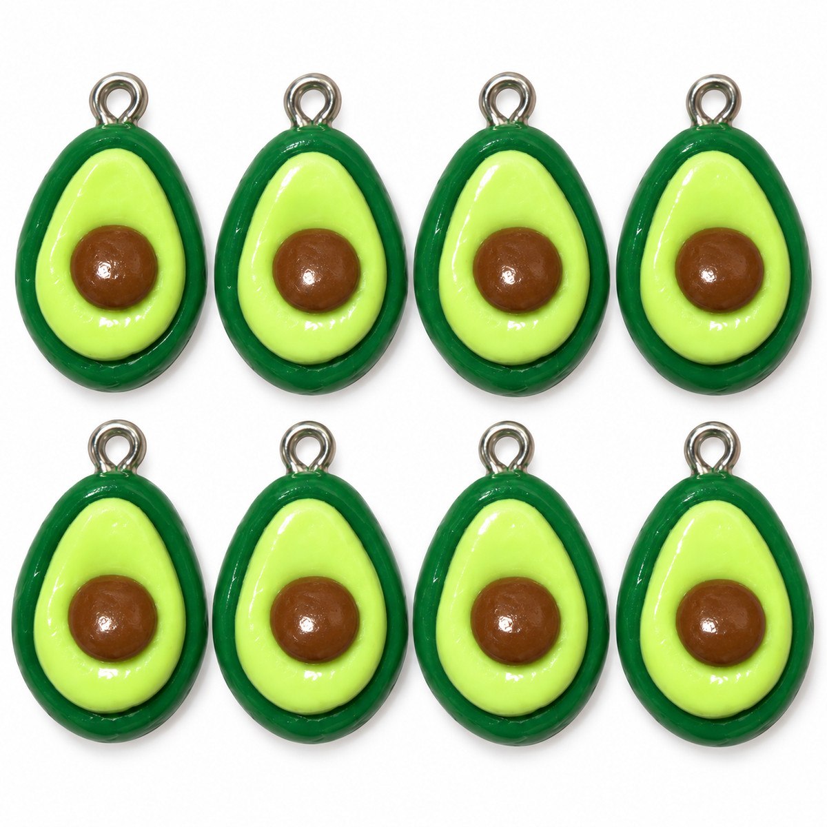 Avocado Charms – Pack of 8 | Mini Food Charms
