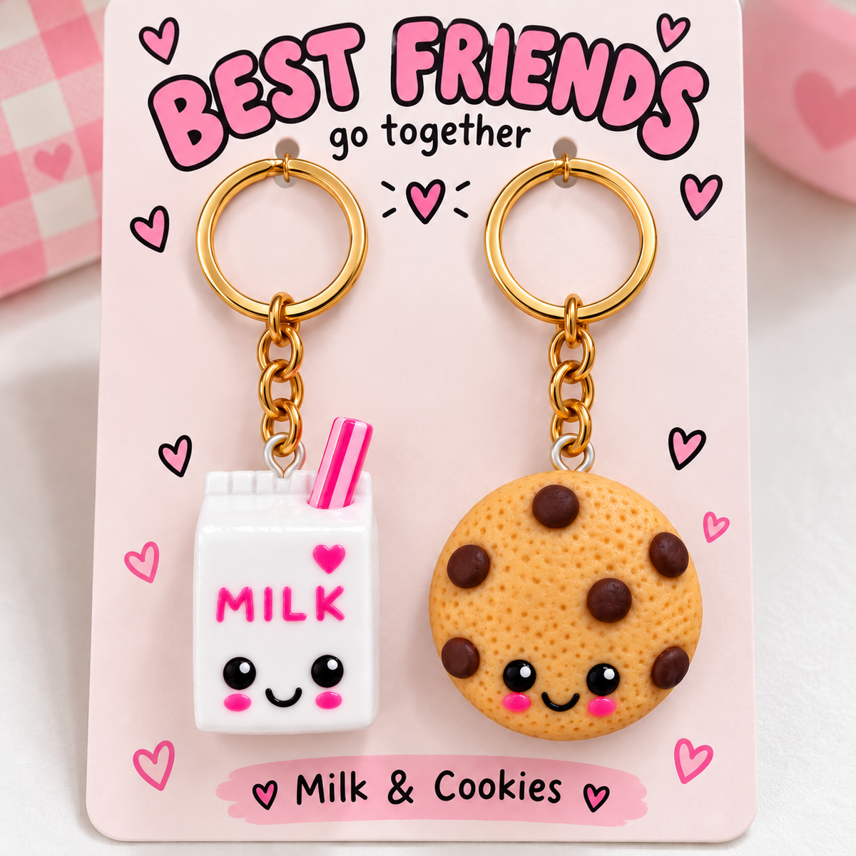 Milk & Cookie Best Friend Keychain Set