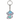 Pastel Space Cat UFO Keychain
