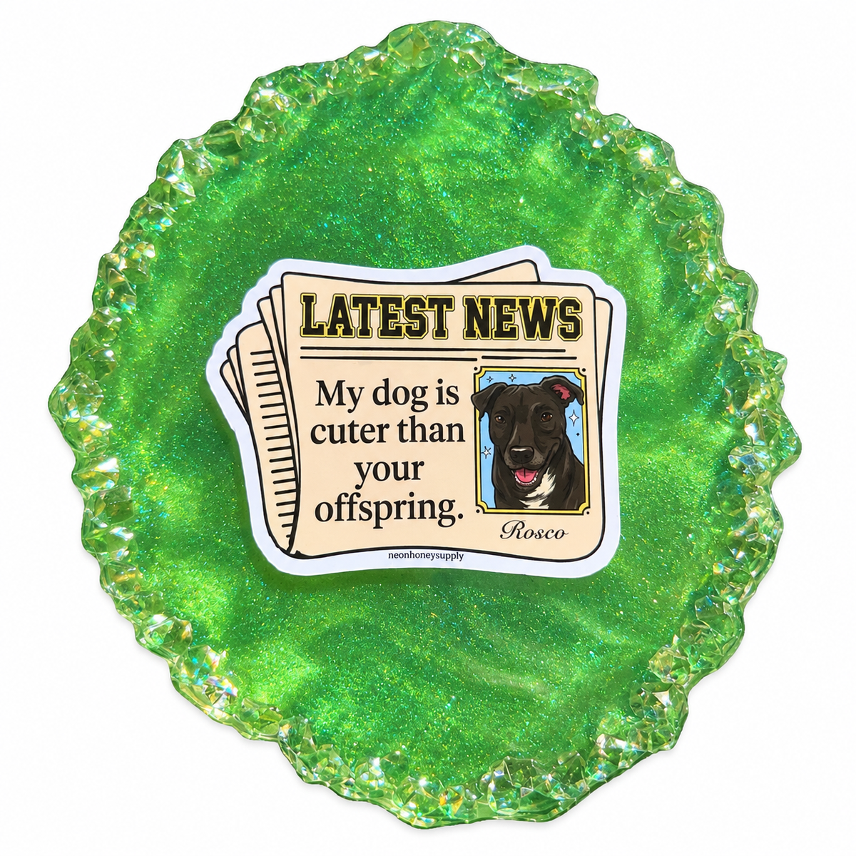 Custom dog coaster