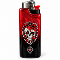Crimson Skull – Handmade Resin Lighter Case