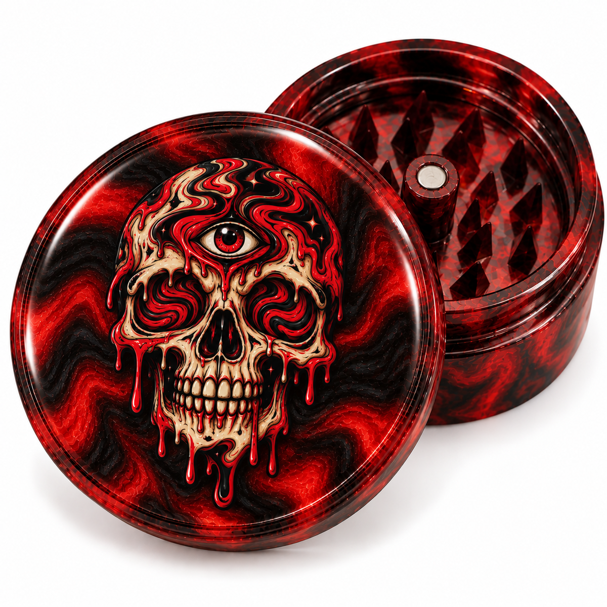 Trippy Skull Resin Grinder | Choose Your Color