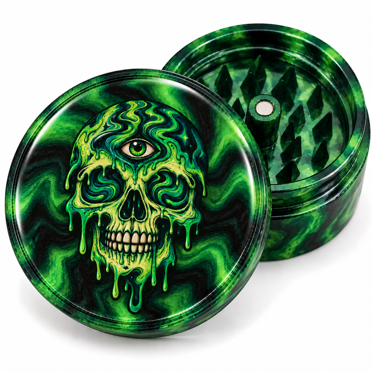 Trippy Skull Resin Grinder | Choose Your Color