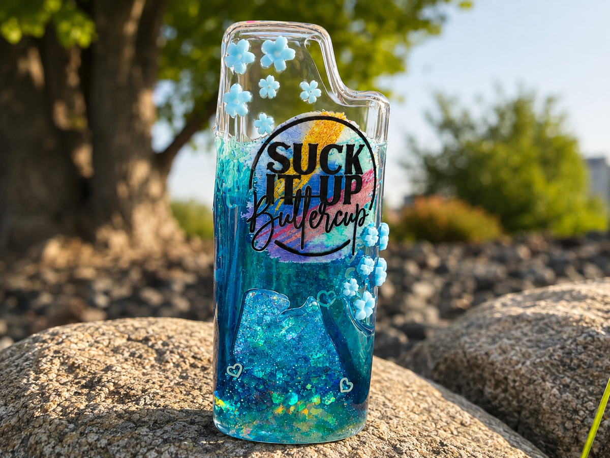 Suck It Up Buttercup – Handmade Resin Lighter Case
