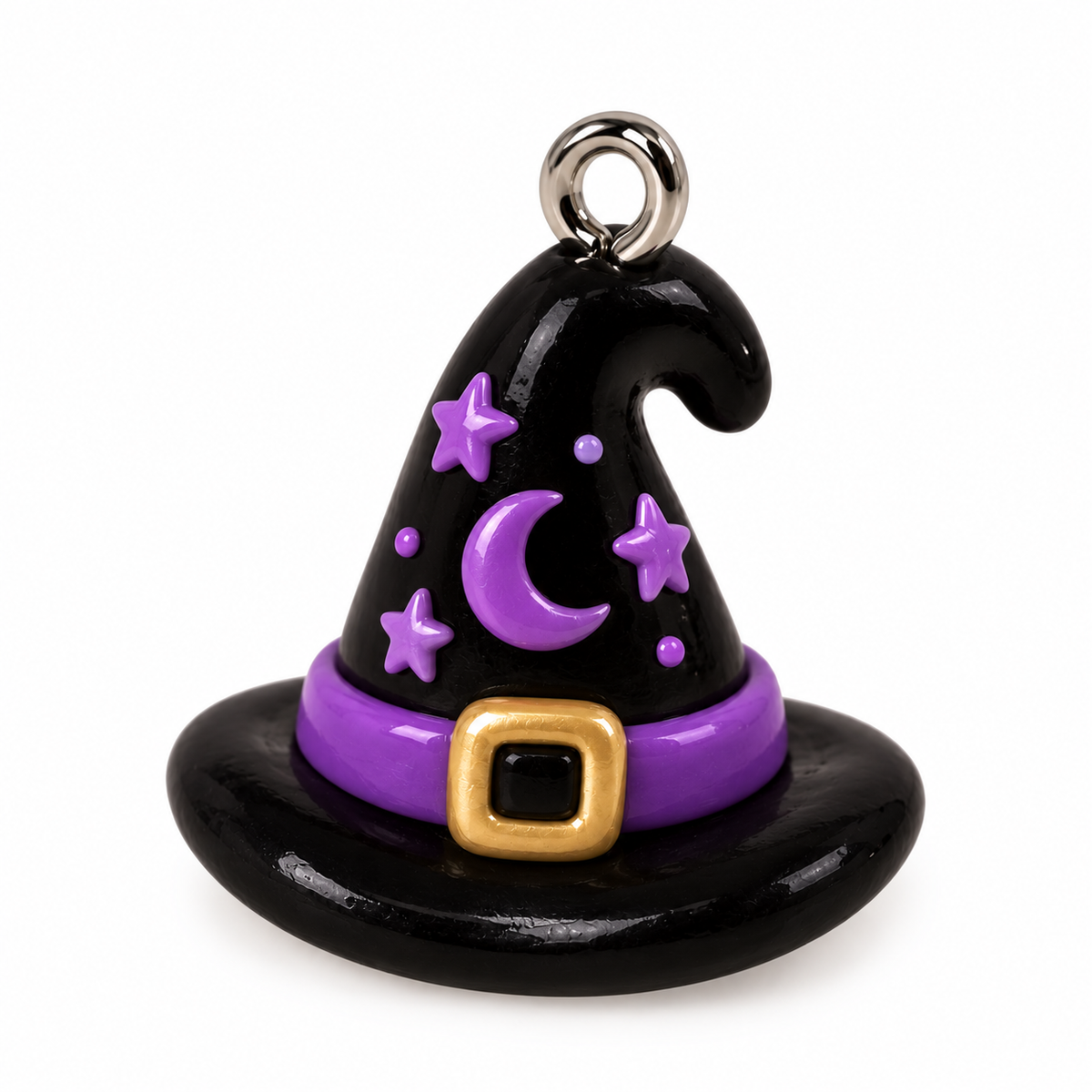 8-Pack Witch Hat Polymer Clay Charms