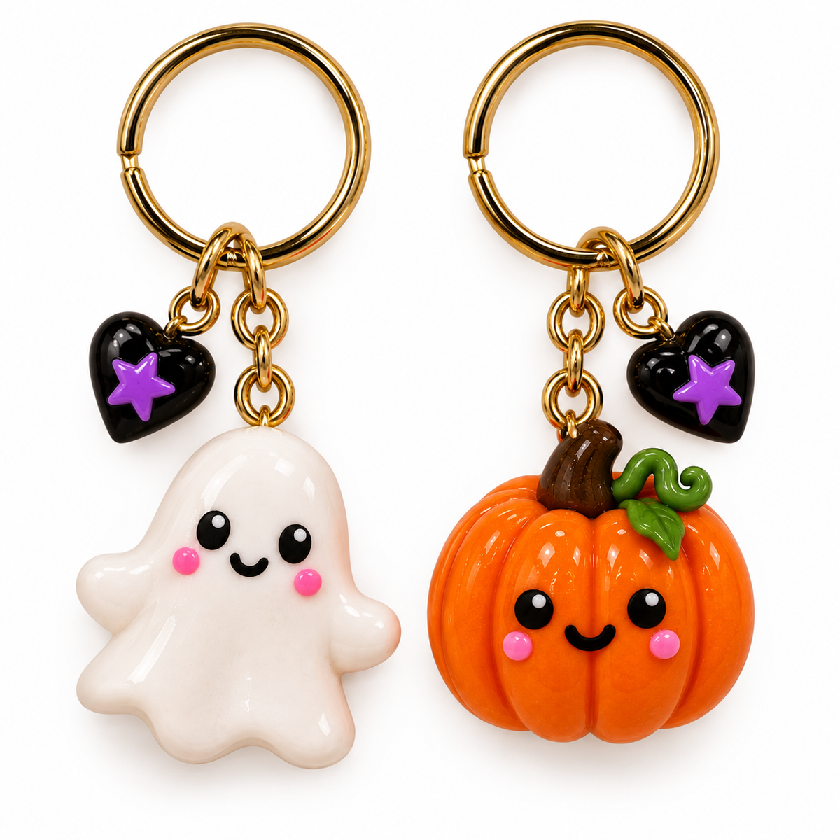 Ghost & Pumpkin Bestie Keychains